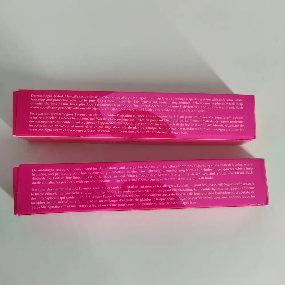 2X Mary Kay Signature Lip Glosses Pink Pout 3123 Berry Smoothie 3120